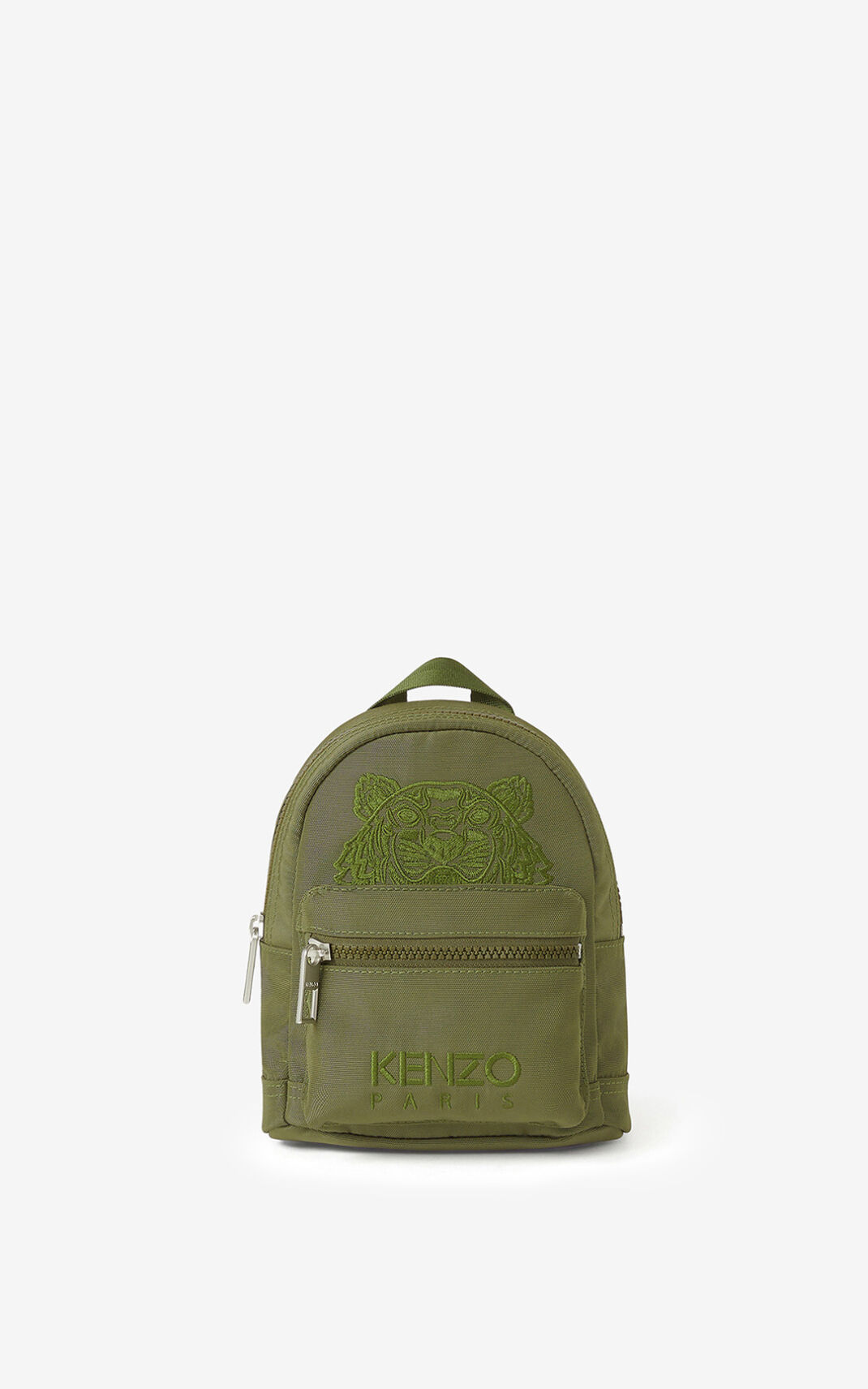 Sac À Dos Kenzo Femme Mini Toile Kampus Tiger Vert Olive LQKMV-1376